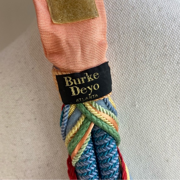 Burke Deyo Atlanta Vintage Statement Rope Belt Small Brass Adjustable 80s 90s - Picture 4 of 7